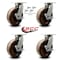 Service Caster 12'' Heavy Duty High Temp Phenolic Caster with Brakes and Swivel Locks, 4PK CRAN-SCC-KP92S1230-PHRHT-SLB-BSL-4 - alternate 5
